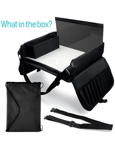 Bandeja de Viaje para Niños Julaiwy - Organizador para Coche Negro