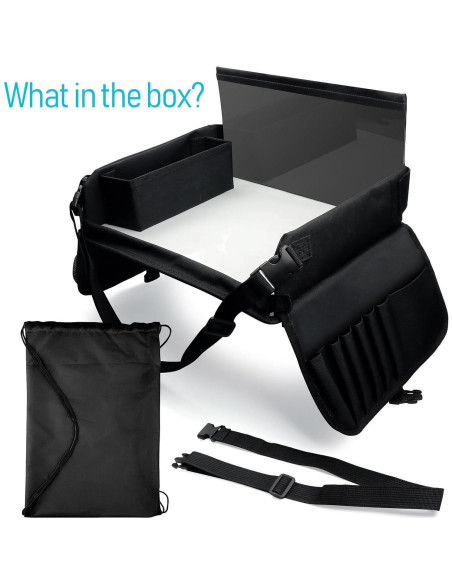 Bandeja de Viaje para Niños Julaiwy - Organizador para Coche Negro