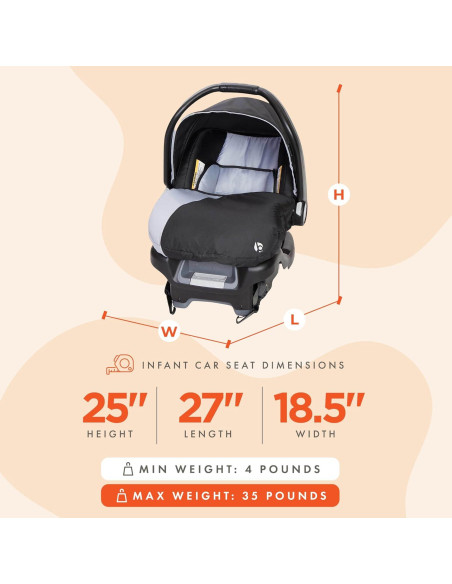 Silla de Auto para Bebés Baby Trend Ally Tormentoso 15.88 kg Silla de Auto para Bebés Baby Trend Ally Tormentoso 15.88 kg