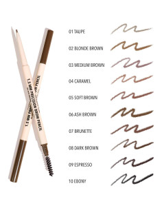 Lápiz de Cejas de Precisión Moira Taupe Doble Extremo 2