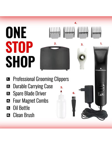 Cortadora de Perros SIMPLYSHEAR SS100 2 Velocidades Silenciosa