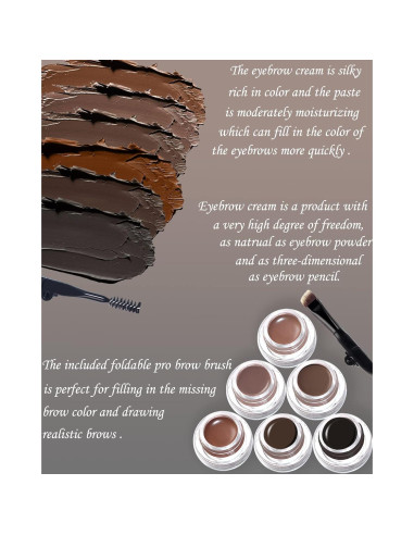 Pomada para Cejas LYSdefeu Marrón Medio 24 Horas Impermeable