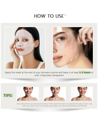 Mascarilla Facial de Colágeno Bio con 9 Péptidos - Hidratante