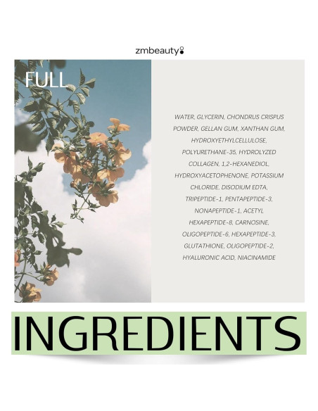 Mascarilla Facial de Colágeno Bio con 9 Péptidos - Hidratante