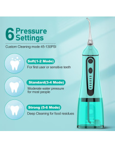 Irrigador Dental Inalámbrico Grinest Verde 7 Modos 320ml 2