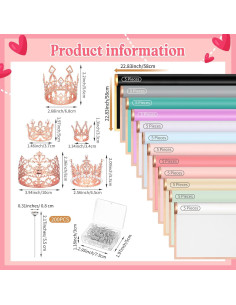 Kit Decoración Floral Siifert: 60 Hojas Papel + 5 Coronas + 200 Alfileres 2