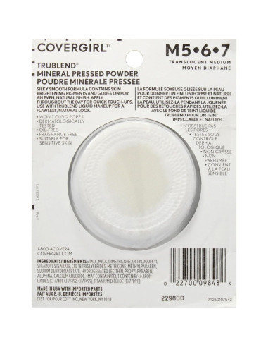Polvo Compacto TruBlend Covergirl 004 Translúcido Medio 11g