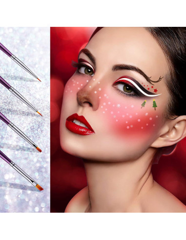 Juego de Pinceles para Delineador EIGSHOW - 4 Piezas Veganas