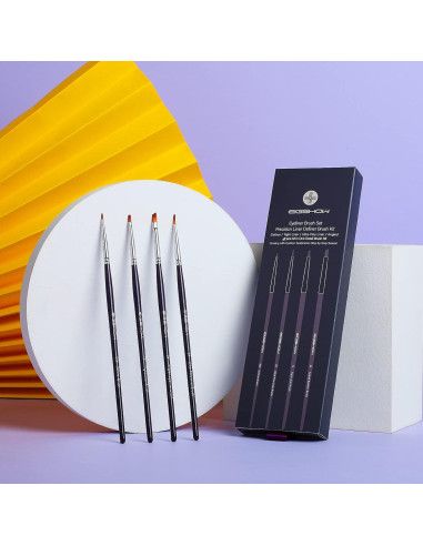 Juego de Pinceles para Delineador EIGSHOW - 4 Piezas Veganas