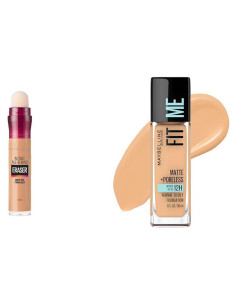 Maybelline Corrector Borrador de Ojeras + Base Fit Me Mate 30ml