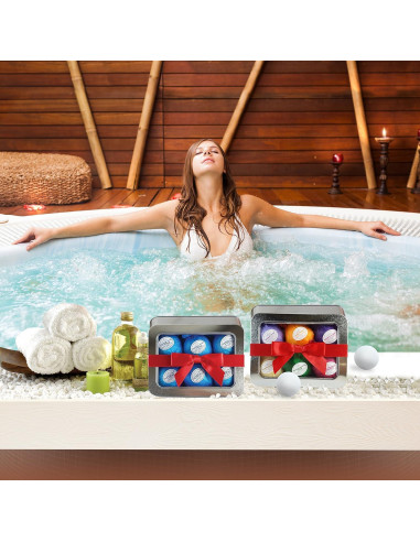 Juego de Bombas de Baño Rejuvelle - 6 Fizzies Naturales 70g