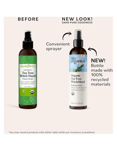 Tónico Facial Purificante Orgánico Sky Organics 236 ml