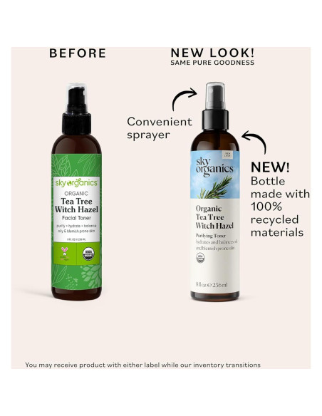 Tónico Facial Purificante Orgánico Sky Organics 236 ml