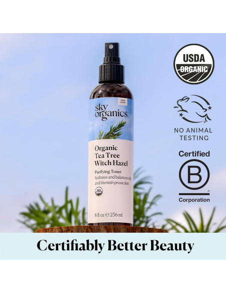 Tónico Facial Purificante Orgánico Sky Organics 236 ml