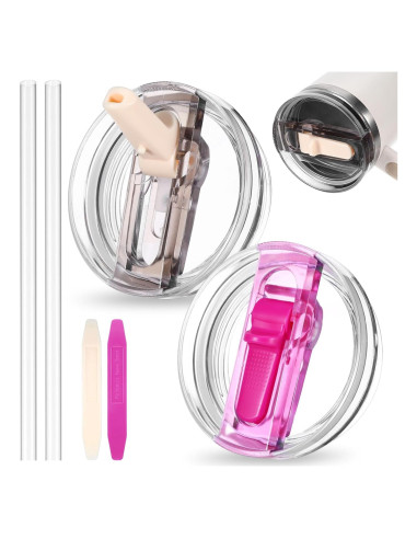 Paquete de 2 tapas de repuesto Suohheh para vaso Stanley 40 oz