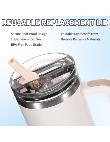 Paquete de 2 tapas de repuesto Suohheh para vaso Stanley 40 oz