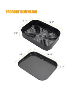 Placa de Parrilla y Canasta Crisper Ninja Woodfire OG701 36.9x27.4cm 2