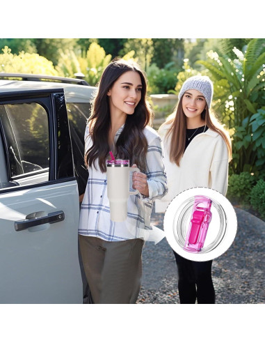 Paquete de 2 tapas de repuesto Suohheh para vaso Stanley 40 oz