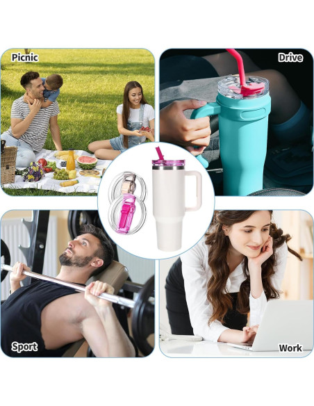 Paquete de 2 tapas de repuesto Suohheh para vaso Stanley 40 oz