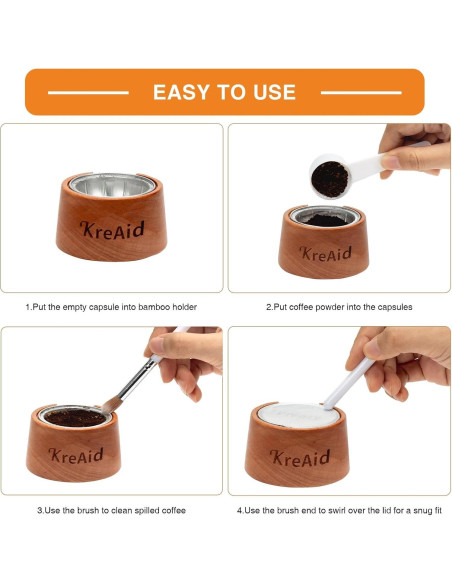 Kit de Cápsulas Reutilizables KreAid para Nespresso Vertuo