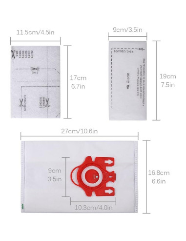 Bolsas de Polvo KEEPOW FJM para Aspiradoras Miele (10+5)