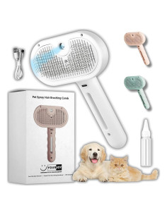 Cepillo de Vapor 4 en 1 Tu Alegría para Gatos y Perros - Blanco