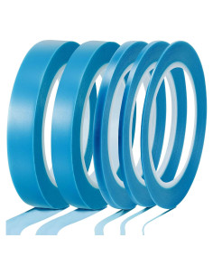 5 Rollos de Cinta de Vinilo Enmascarar Automotriz 33m Azul