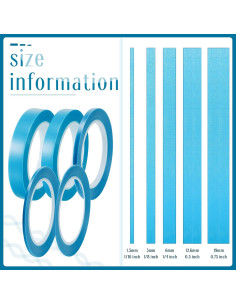 5 Rollos de Cinta de Vinilo Enmascarar Automotriz 33m Azul 2