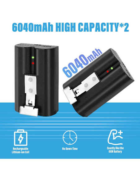 Paquete de 2 Baterías de 6040mAh para Timbre Ring y Cámaras Paquete de 2 Baterías de 6040mAh para Timbre Ring y Cámaras