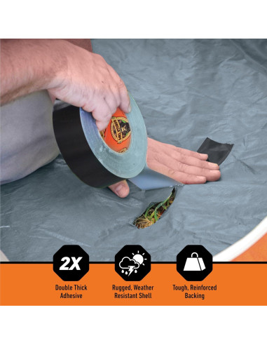 Cinta Ducto Gorilla 48mm x 32m Resistente Todo Clima Pack 1