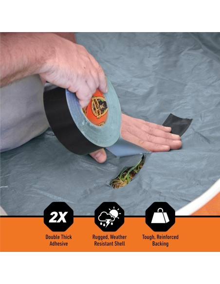 Cinta Ducto Gorilla 48mm x 32m Resistente Todo Clima Pack 1
