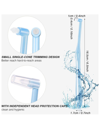 12 Cepillos Interdentales Suaves Patelai con Tapa Protectora