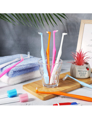 12 Cepillos Interdentales Suaves Patelai con Tapa Protectora