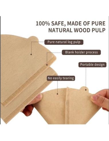 Filtros de café PADELE 300 unidades tamaño 02 papel natural