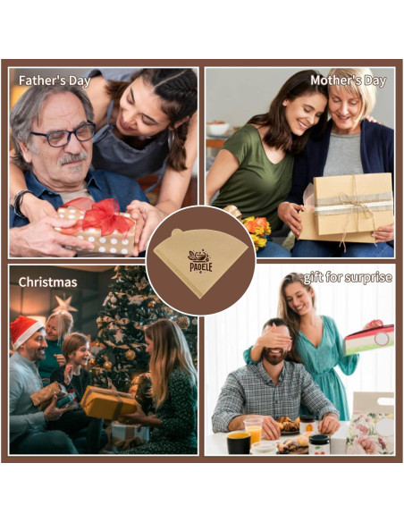 Filtros de café PADELE 300 unidades tamaño 02 papel natural