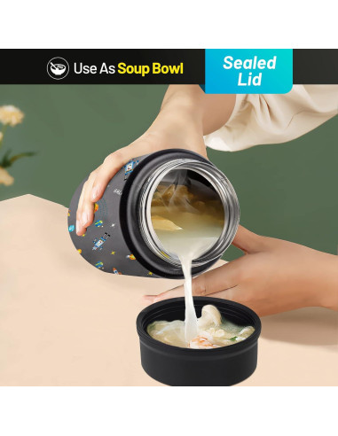 Termo para Comida Caliente Charcy 482ml con Cuchara Plegable