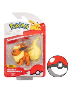 Conjunto de Figuras de Batalla Clip N Go Pokémon Flareon