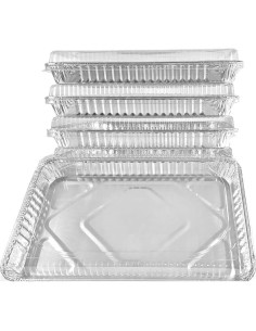 Bandeja de Pastel 1/4 ProPac & Seal Aluminio 32.4x22.2cm - 10 Piezas 2