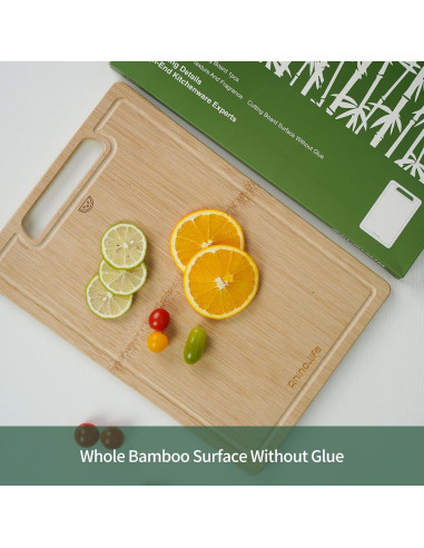 Tabla de Cortar Grande RhinoLife de Bambú 40x28 cm Antimicrobiana