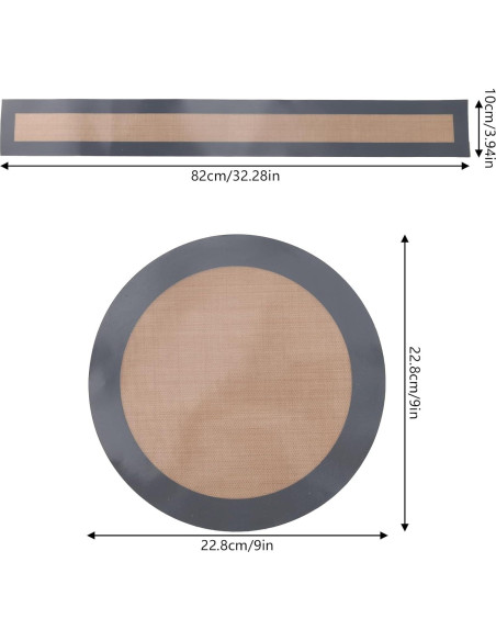 2 Alfombrillas de Silicona Antiadherentes 22.8cm y 82x10cm Gosknor
