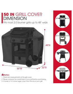 Funda para Parrilla Unicook 127 cm Impermeable con Ventilación 2