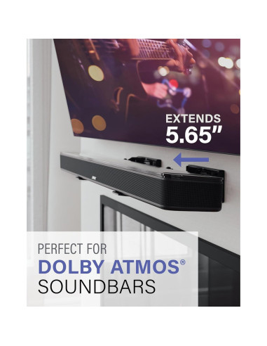 Soporte de pared para barra de sonido Sanus OSBWM1-B2 - Extensible 14.43 cm