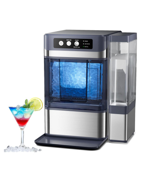 Fabricador de Hielo Nugget Qausou 19.96 kg/día Acero Inoxidable