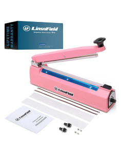Sellador Térmico Manual LinsnField 8" Rosa 2mm Ancho Sellado