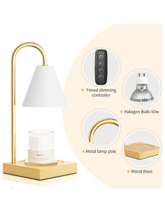 Lámpara Calentadora de Velas Anyage CL, Regulable 50W, Blanca 2