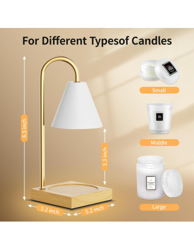 Lámpara Calentadora de Velas Anyage CL, Regulable 50W, Blanca