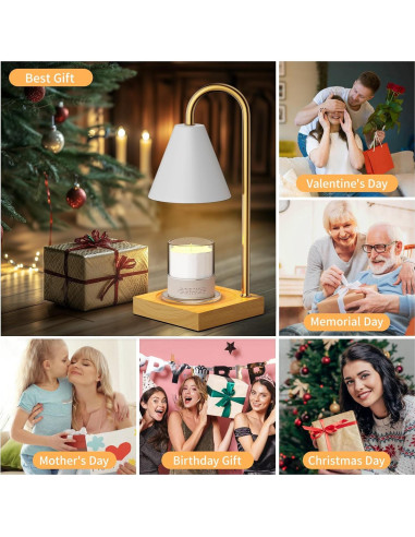 Lámpara Calentadora de Velas Anyage CL, Regulable 50W, Blanca