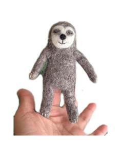 Títere de dedo perezoso hecho a mano Ganapati Crafts 10 cm