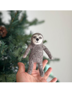 Títere de dedo perezoso hecho a mano Ganapati Crafts 10 cm 2