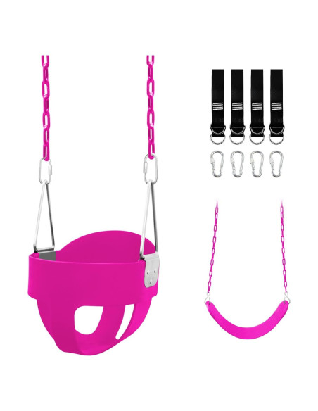 Columpio para Niños Pequeños Perantlb - Asiento de Cubo con Respaldo Alto